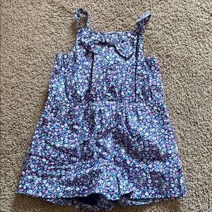 Janie and Jack Floral Jumpsuit - Blue and Pink